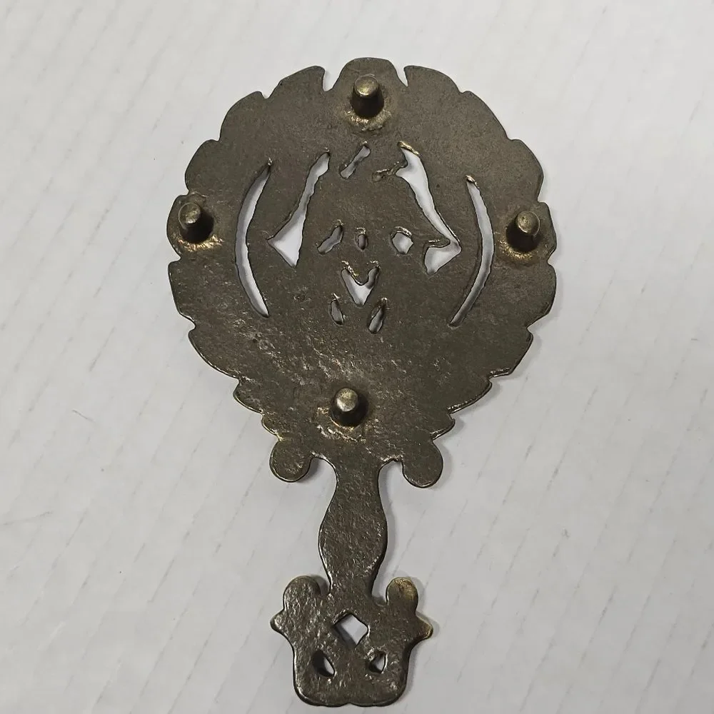 Vintage Brass Eagle Laurel Wreath Patriotic Trivet by Virginia Metalcrafters